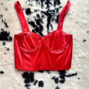 ALICE & OLIVIA RUBY SILK CORSET